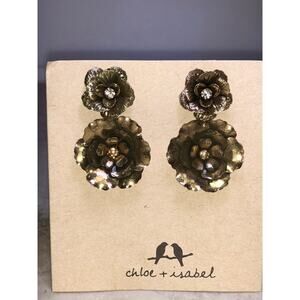 CHLOE + ISABEL layered floral statement earrings - E183